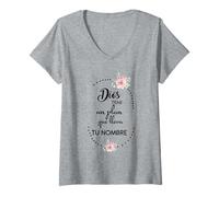 Femme Dios tiene Un Plan Que lleva tu Nombre T-Shirt avec Col en V