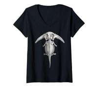 Femme Diplocaulus Fossil - Art des vertébrés Amphibiens du Permien T-Shirt avec Col en V