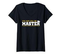Femme Diplôme de maîtrise You May Call Me Master 2025 T-Shirt avec Col en V