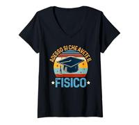 Femme Diplôme de Master, MBA, Doctorat, Diplôme Adesso Si Che Avete Il Fisico T-Shirt avec Col en V