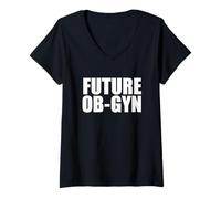 Femme Diplôme d'un Futur étudiant de la faculté de médecine OB-GYN T-Shirt avec Col en V