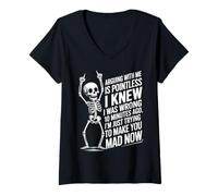 Femme Dire drôle d'argumenter est Inutile, Je Vous Fais Juste Fou T-Shirt avec Col en V