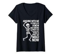 Femme Dire drôle d'argumenter est Inutile, Je Vous Fais Juste Fou T-Shirt avec Col en V