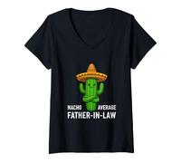 Femme Dire drôle Nacho Loi Père Moyenne Sarcastique T-Shirt avec Col en V