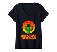 Femme Dire drôle Nacho Loi Père Moyenne Sarcastique T-Shirt avec Col en V