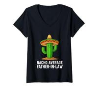 Femme Dire drôle Nacho Loi Père Moyenne Sarcastique T-Shirt avec Col en V