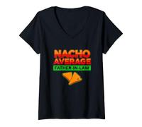 Femme Dire drôle Nacho Loi Père Moyenne Sarcastique T-Shirt avec Col en V