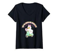 Femme Dire drôle réguler Les émotions Canard Sarcastique T-Shirt avec Col en V