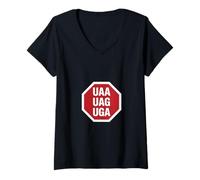 Femme Dire drôle UAA UAG UGA Stop Codon Biologie T-Shirt avec Col en V