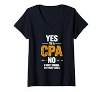 Femme Dire Sarcastique : « Le CPA ne Veut Pas Vos impôts » T-Shirt avec Col en V
