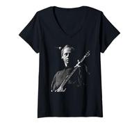 Femme Dire Straits Mark Knopfler en Direct 1989 T-Shirt avec Col en V