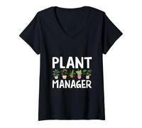 Femme Directeur de l'usine T-Shirt avec Col en V