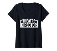 Femme Directeur de théâtre T-Shirt avec Col en V