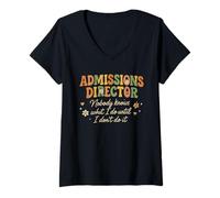 Femme Directeur des Admissions rétro, Personne ne Sait ce Que Je Fais, drôle T-Shirt avec Col en V