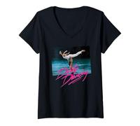 Femme Dirty Dancing Lake Lift Scène T-Shirt avec Col en V