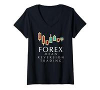 Femme Discipline de Gestion des Risques du Trading de réversion Moyenne sur Le Forex T-Shirt avec Col en V