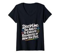 Femme Discipline Do It Anyway - T-Shirt avec Col en V