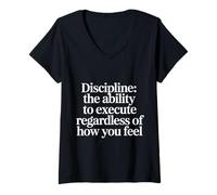 Femme Discipline Do It Anyway - T-Shirt avec Col en V