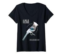 Femme Disclosure Day All Will Be Disclosed Eye T-Shirt avec Col en V