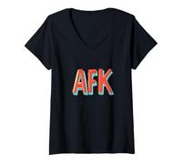 Femme Discours créatif loin du clavier pour les joueurs T-Shirt avec Col en V