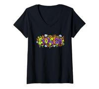 Femme Discours d'exorcisme Amusant avec des Couleurs impressionnantes T-Shirt avec Col en V