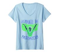 Femme Dismantle The Patriarchy Feminism Women's Rights Feminist T-Shirt avec Col en V