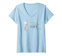 Femme Disney 100 and Pixar's Ratatouille Remy Unpredictable Life T-Shirt avec Col en V
