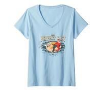 Femme Disney A Goofy Movie The Perfect Cast Goody Bigfoot Poster T-Shirt avec Col en V