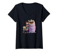 Femme Disney and Pixar’s Elio and Glordon Alien Friends T-Shirt avec Col en V