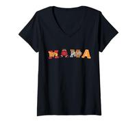 Femme Disney and Pixar's Cars Mama Mother's Day Birthday Gift T-Shirt avec Col en V