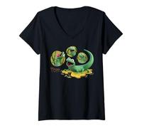 Femme Disney and Pixar's Hoppers Tom The Lizard Lizard Lizard T-Shirt avec Col en V