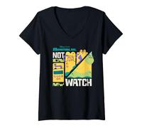 Femme Disney and Pixar's Monsters, Inc. Roz & CDA Not on My Watch T-Shirt avec Col en V