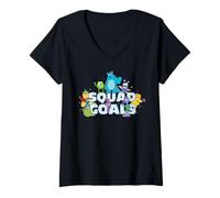 Femme Disney and Pixar's Monsters, Inc. Squad Goals Group Matching T-Shirt avec Col en V