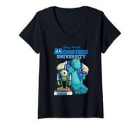 Femme Disney and Pixar's Monsters University Mike and Sulley T-Shirt avec Col en V