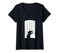 Femme Disney and Pixar's Ratatouille Chef Hat Remy Silhouette T-Shirt avec Col en V