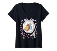 Femme Disney and Pixar's Ratatouille Remy & Emile Coquette Style T-Shirt avec Col en V