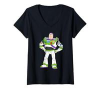 Femme Disney and Pixar's Toy Story 5 Buzz Lightyear Big Pose T-Shirt avec Col en V