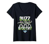 Femme Disney and Pixar's Toy Story 5 Buzz Worthy Multi Lightyear T-Shirt avec Col en V