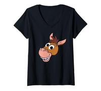 Femme Disney and Pixar's Toy Story Bullseye Big Face Costume T-Shirt avec Col en V