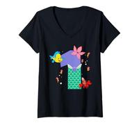 Femme Disney Ariel Numbers "1" First 1st Birthday Party Gift T-Shirt avec Col en V