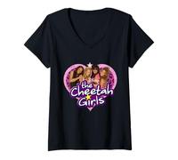 Femme Disney Channel The Cheetah Girls Characters and Logo T-Shirt avec Col en V