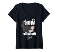Femme Disney Cinderella Lucifer How Purrrfect T-Shirt avec Col en V