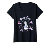Femme Disney Daisy Duck Love Always Locket Coquette Style T-Shirt avec Col en V