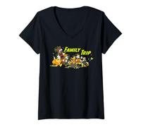Femme Disney Family Trip Halloween Costume Mickey & Friends T-Shirt avec Col en V