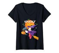 Femme Disney Halloween Minnie Mouse Spooky & Sweet Witch Costume T-Shirt avec Col en V