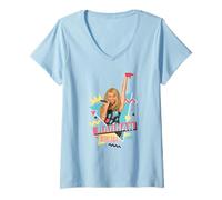 Femme Disney Hannah Montana 90s T-Shirt avec Col en V