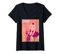 Femme Disney Hannah Montana Miley Stewart Country Beginnings T-Shirt avec Col en V