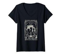 Femme Disney Hocus Pocus Just a Bunch T-Shirt avec Col en V
