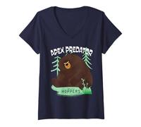 Femme Disney Hoppers Ellen Bear Apex Predator T-Shirt avec Col en V
