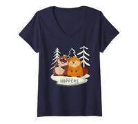 Femme Disney Hoppers Mabel and King George T-Shirt avec Col en V